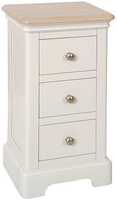 Hampton 3 Drawer Compact Bedside Table