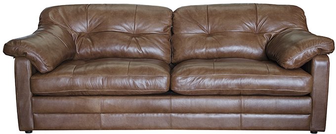 Scott Leather 3 Seater Sofa