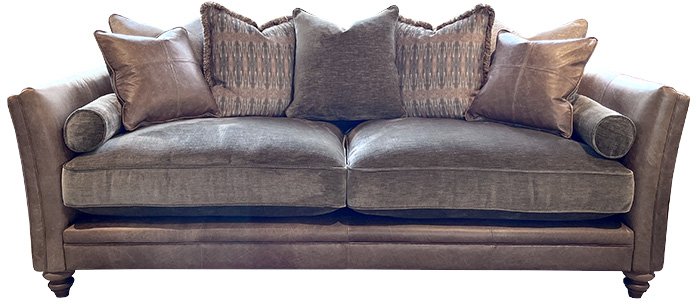 Gleneagles 4 Seater Sofa Fabric & Leather 