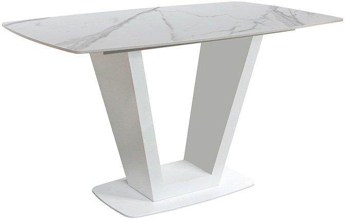 Apollo 135cm Compact Dining Table White