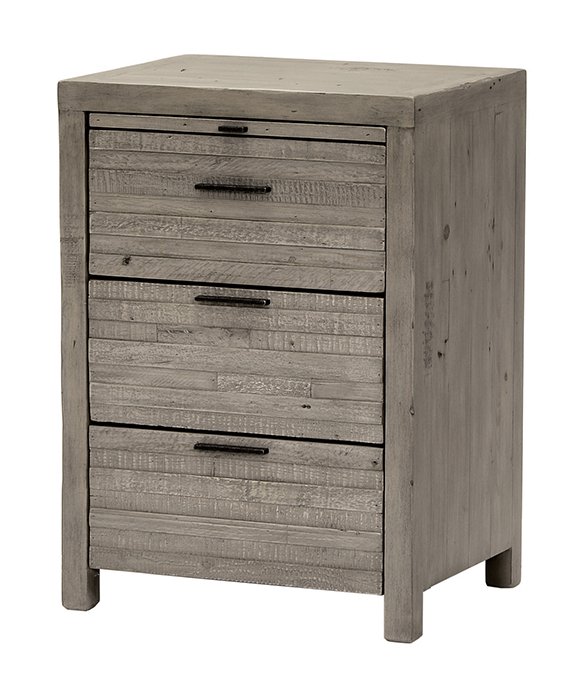 Tuscan 3 drawer Bedside Table