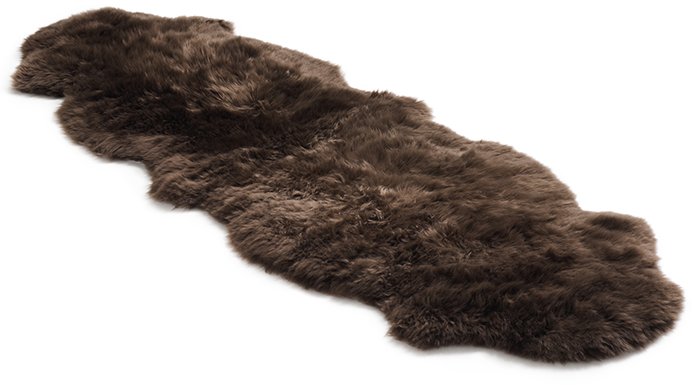 dark brown sheepskin