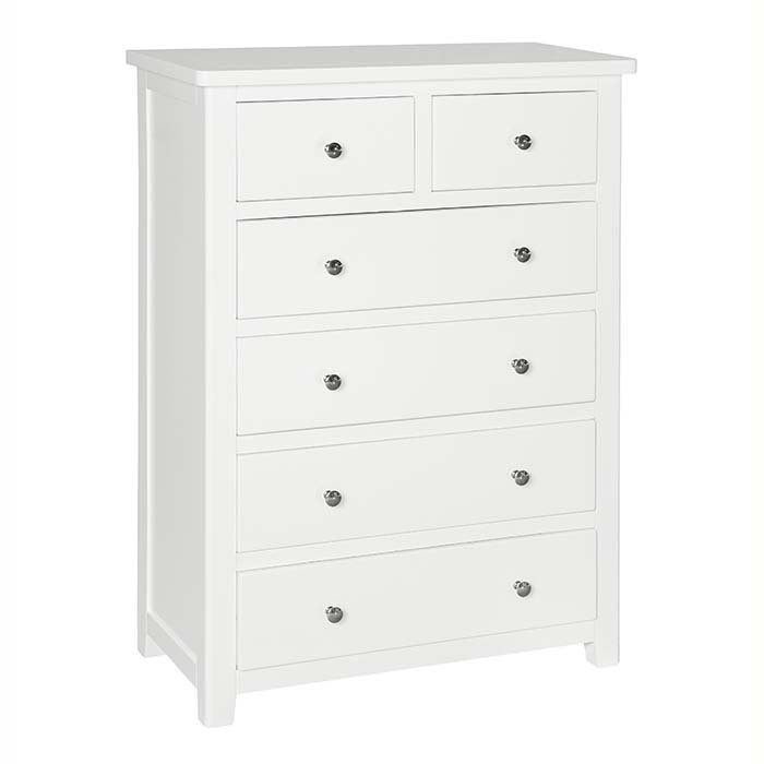 Henley 2+4 White Chest of Drawers
