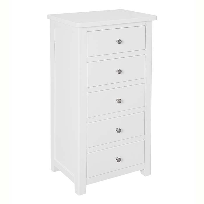 Henley White Narrow Chest of Drawers