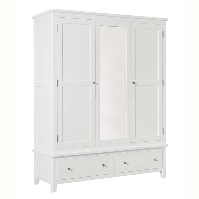 Henley White Triple Wardrobe