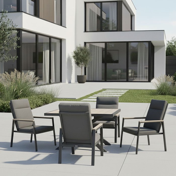 4 seat reclining dining set