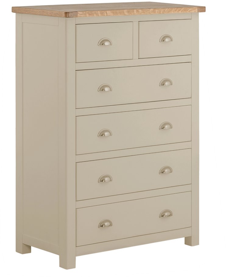 Paris Wood 2+4 Chest of Drawers | Available in 5 colours