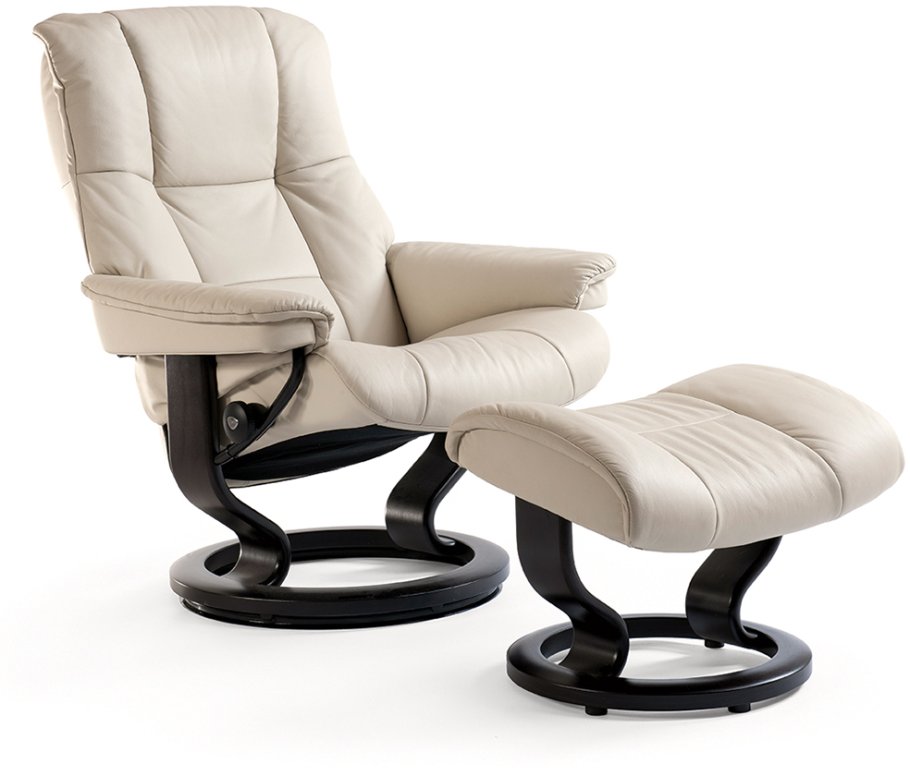 Stressless Mayfair Medium Chair with Footstool - Classic Base