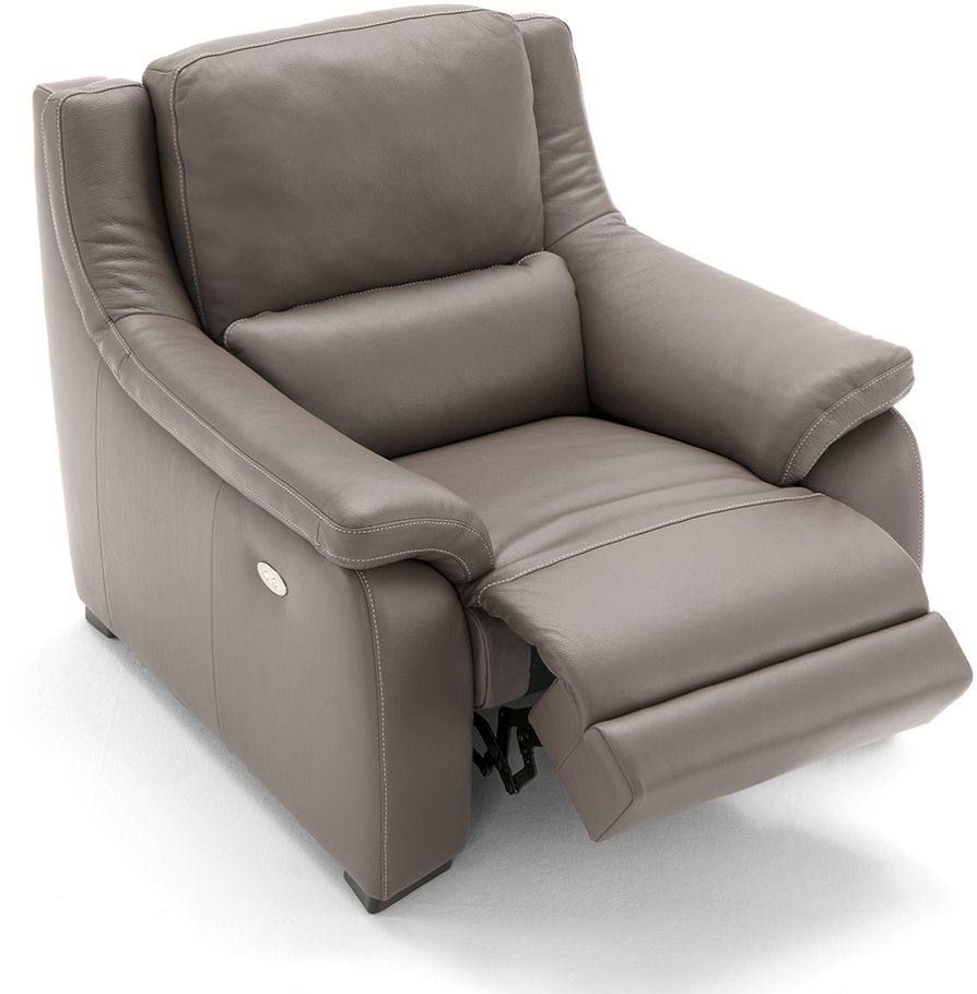 Degano Slim Leather Electric Recliner Armchair 
