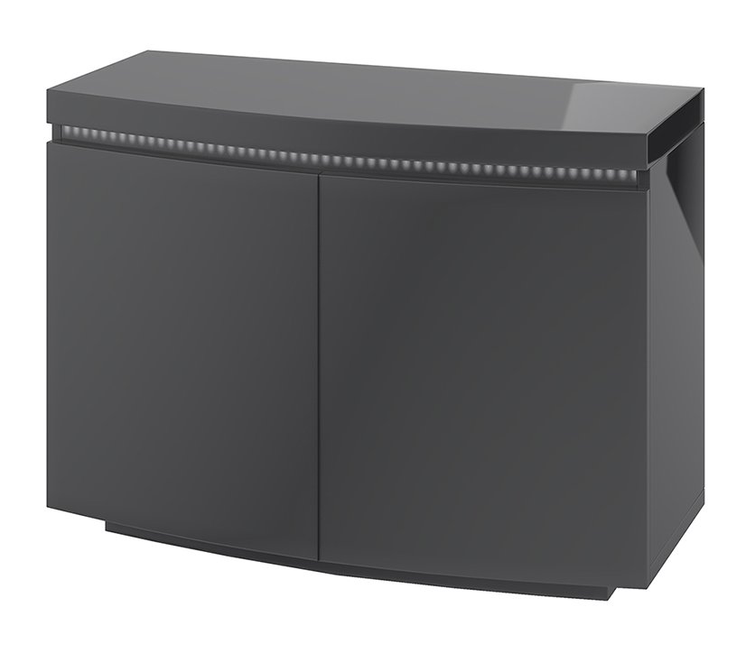 Florence 2 Door Sideboard with LED Grey High Gloss