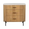 Reed 3 Drawer Bedside Table