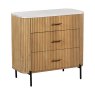 Reed 3 Drawer Bedside Table