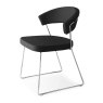New York Dining Chair Black Leather