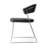 New York Dining Chair Black Leather