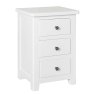 Henley White 3 Drawer Bedside Table