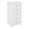 Henley White Narrow Chest of Drawers
