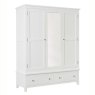 Henley White Triple Wardrobe