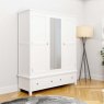 Henley White Triple Wardrobe