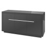 3 Door Sideboard with LED lighting High Gloss Grey