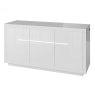3 Door Sideboard with LED lighting High Gloss White
