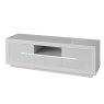 Entertainment Unit with LED lighting High Gloss White