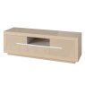 Entertainment Unit with LED lighting High Gloss Cream