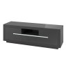 Entertainment Unit with LED lighting High Gloss Grey