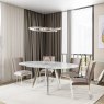 Omega Swivel Extending Glass Dining Table Grey