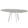 Omega Swivel Extending Glass Dining Table Taupe