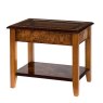 Walnut Collection Glass Top Coffee Table