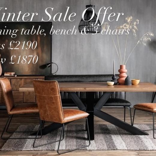 Dining Offer! Save on one of our best selling dining sets in our Winter Sale ❄️ Visit the showroo...