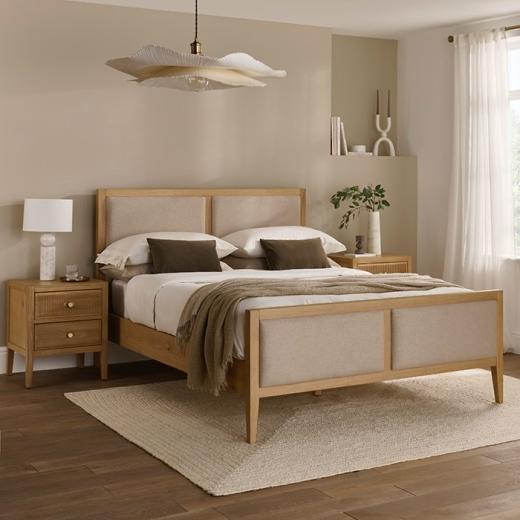 Renew your sanctuary with our Lille bedroom collection! 🌿 Crafted from solid oak with an upholster...