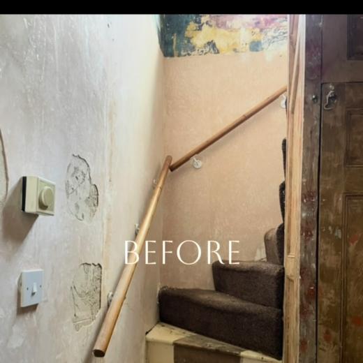 What a transformation! ✨ Our client is doing an incredible job renovating this old farmhouse, and w...